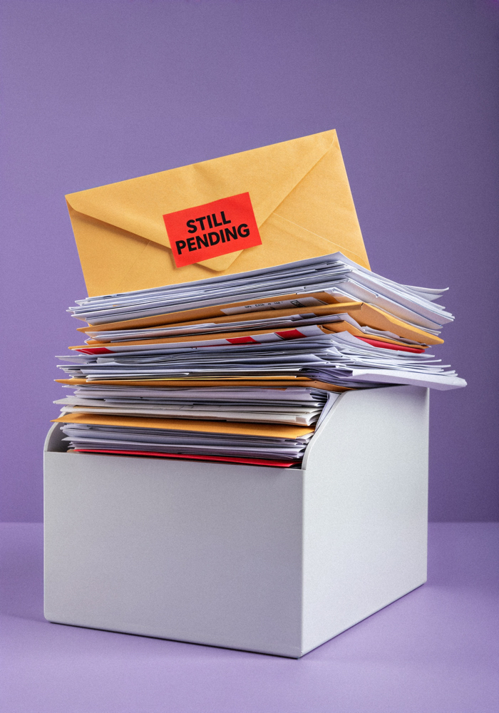 Box of pending files