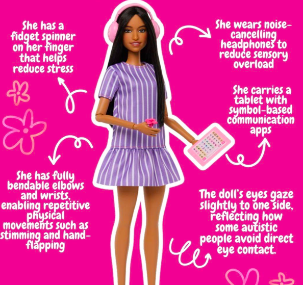 Autistic barbie features