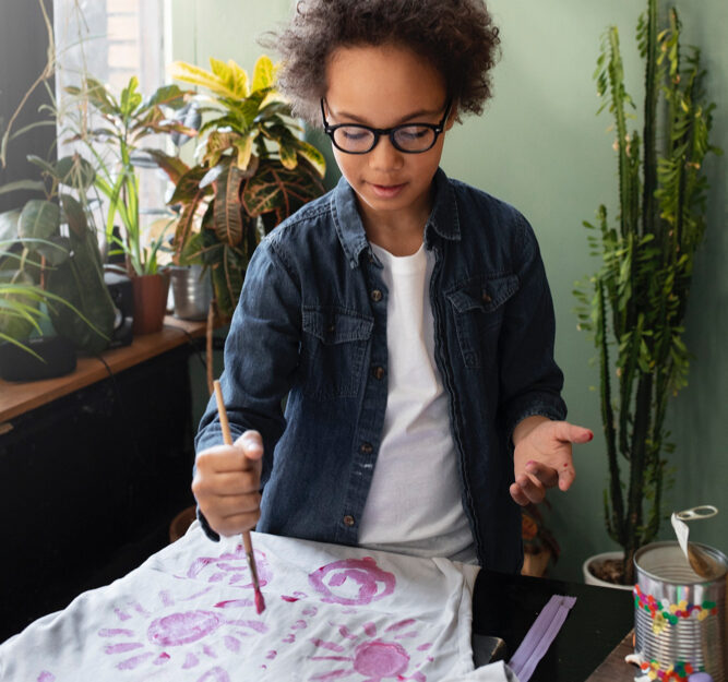 boy painting