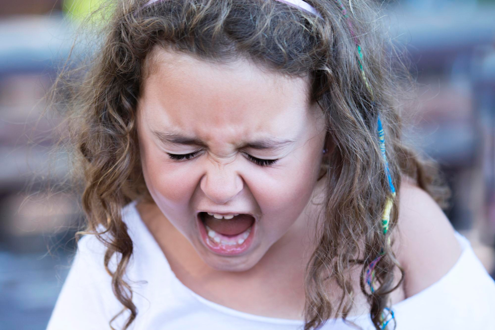Screaming little girl