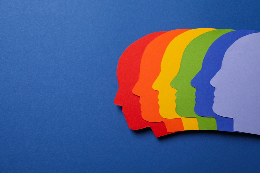 neurodiversity rainbow side profile cut outs